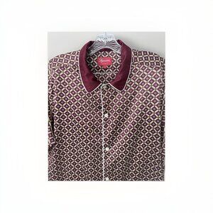Supreme Satin Pajama Shirt Red Polysatin Size Large SS2020